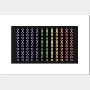 Rainbow Rings Illusion Pattern Posters and Art